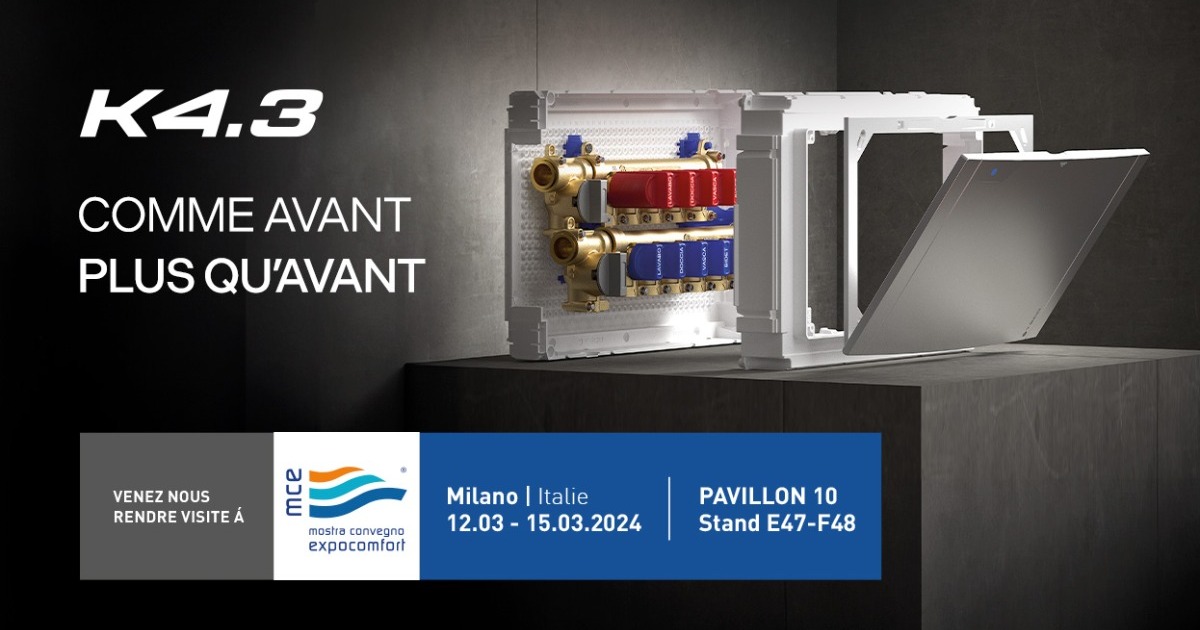 Nous vous attendons à la foire MCE à Milan avec le nouveau collecteur compact K4.3