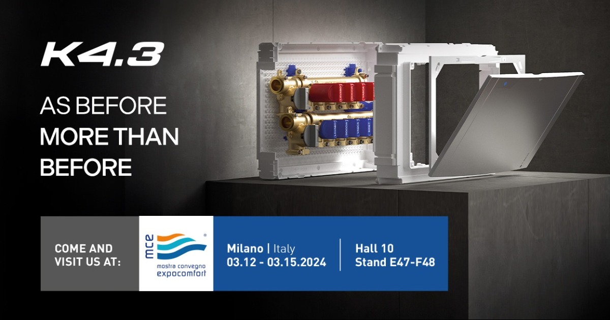 We look forward to seeing you at the MCE fair in Milan with the new compact manifold K4.3