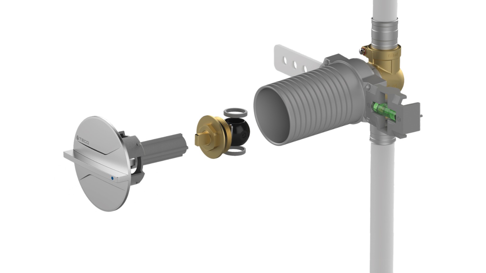 Rubinetto ULTRA con canotto di protezione, staffe e link