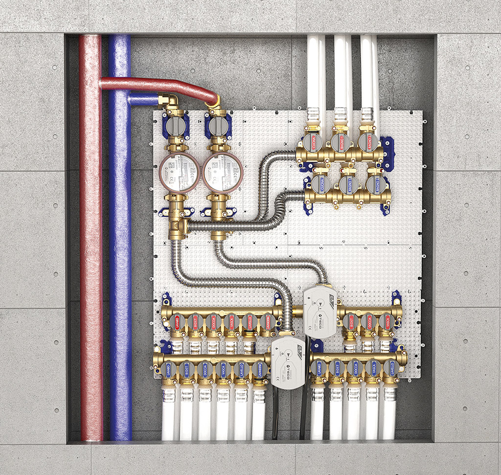 esempio di sistema k-bloc con installazione in cavedio tecnico