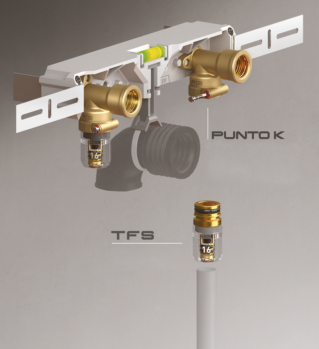 Staffa preassemblata Punto K e connessione tubo-raccordo TFS
