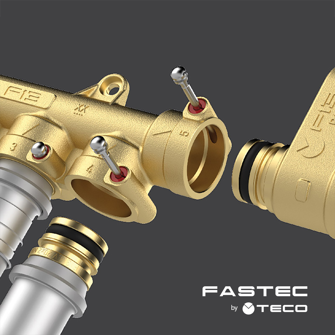 FASTEC: la connessione per impianti idrici di TECO. Sicurezza e semplicità si fondono in un unico concetto.
