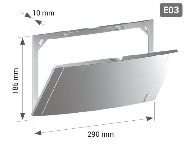 E03 Placa de cubierta con tapa magnética para K4.3 con 6+5 y 7+6 salidas 