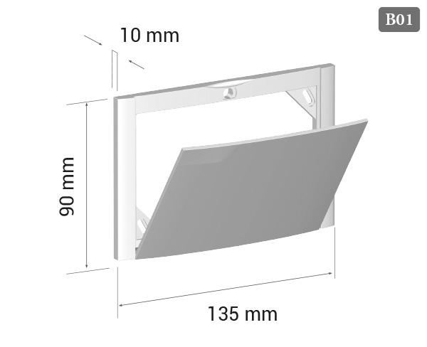 B01 Placa de cubierta con tapa magn&eacute;tica para K2.1 y K2.0 