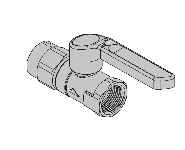 THREADED SHUT-OFF VALVE WITH FIREBAG® THERMAL SAFETY DEVICE STRAIGHT VALVE  - THREADED F/F VERSION DN15 / DN20 / DN25