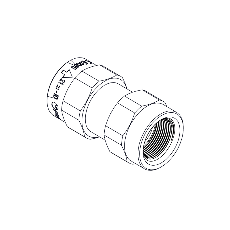 THERMALLY ACTIVATED SAFETY DEVICE FOR GAS SYSTEMS - FIREBAG® FITTING FEMALE/FEMALE THREADED VERSION DN15 / DN20 / DN25 1
