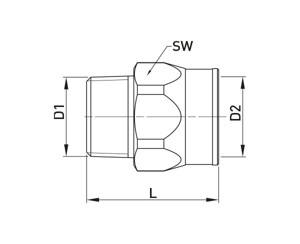 GASSTRÖMUNGSWÄCHTER - GST®-ANSCHLUSS VERSION MIT GEWINDE AG/IG 1