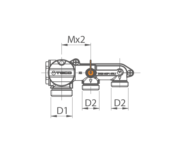 MANIFOLD -  2-PORT SINGLE SHUT-OFF GAS MANIFOLD 3