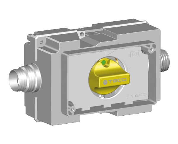 Valvola di intercettazione linee gas da incasso compatto K2.0 rubinetto di intercettazione gas da incasso con connessioni laterali