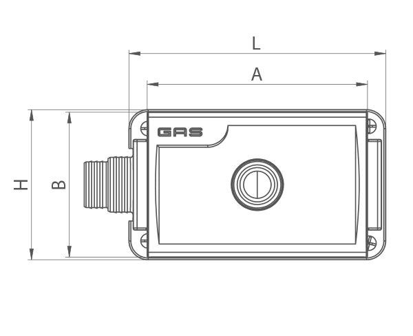 GAS BOX  - FLUSH-MOUNTING GAS BO  WITH OUTLET FITTING 1