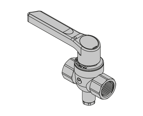 TOP ENTRY VALVE FOR METERING SYSTEMS - VALVE WITH PROBE FITTING – THREADED F/F VERSION 2