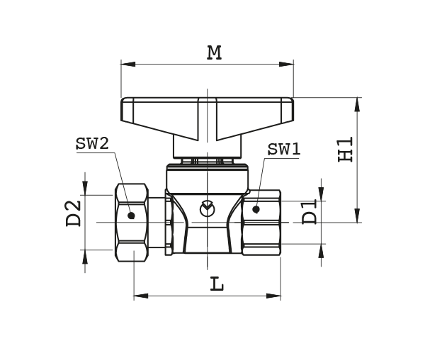 TOP ENTRY VALVE FOR METERING SYSTEMS - STRAIGHT VALVE – THREADED / SWIVEL NUT VERSION 0