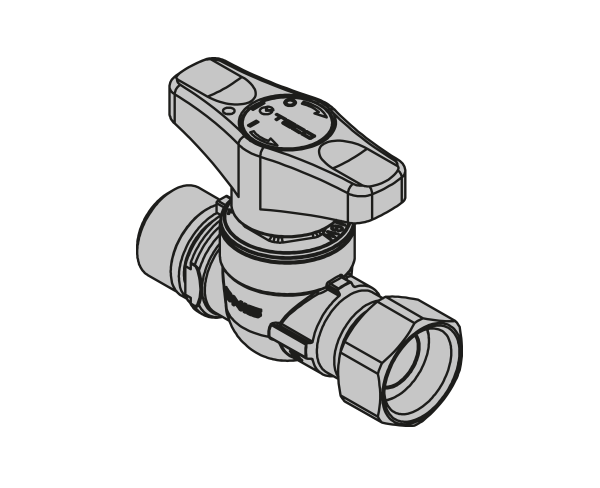 TOP ENTRY VALVE FOR METERING SYSTEMS - STRAIGHT VALVE – MX THREADED (ISO 228) / SWIVEL NUT VERSION 1