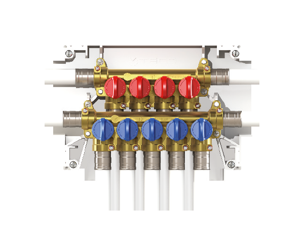 MANIFOLD MULTIPLE SHUT-OFF MANIFOLD FOR DOMESTIC WATER SYSTEMS