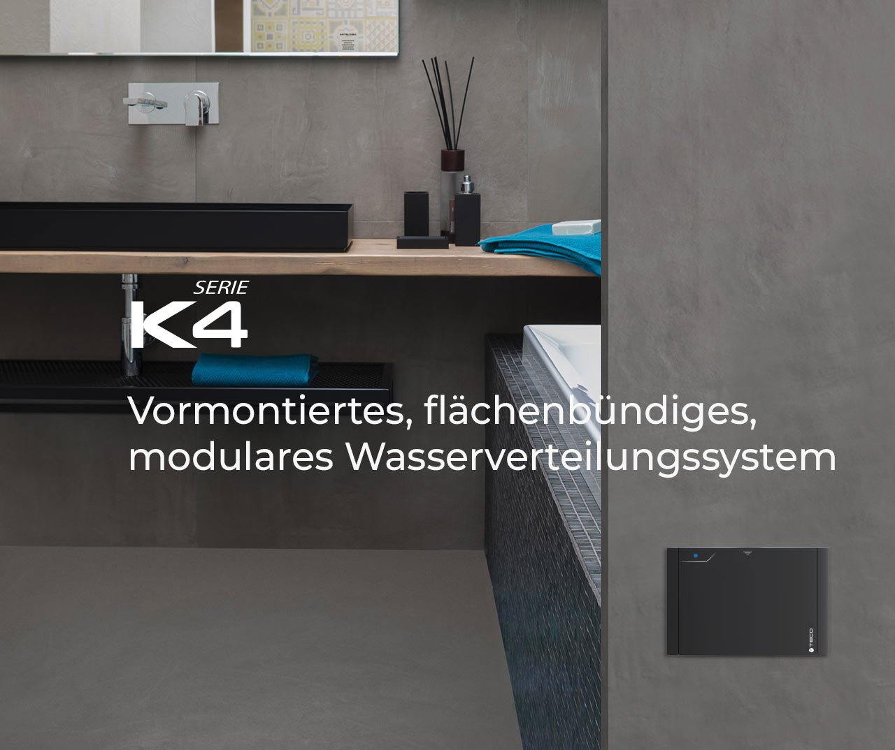 Verteil- und Absperrsystem für Sanitäranlagen