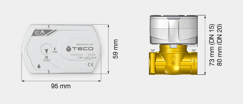 Dimensioni T4 E-READY Filettata