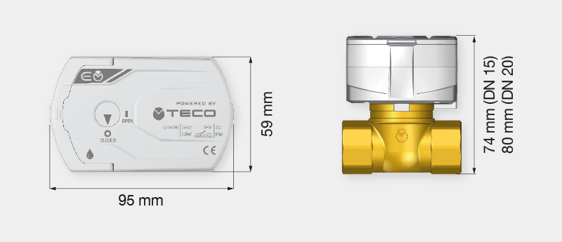 Dimensioni T4 E-READY Filettata