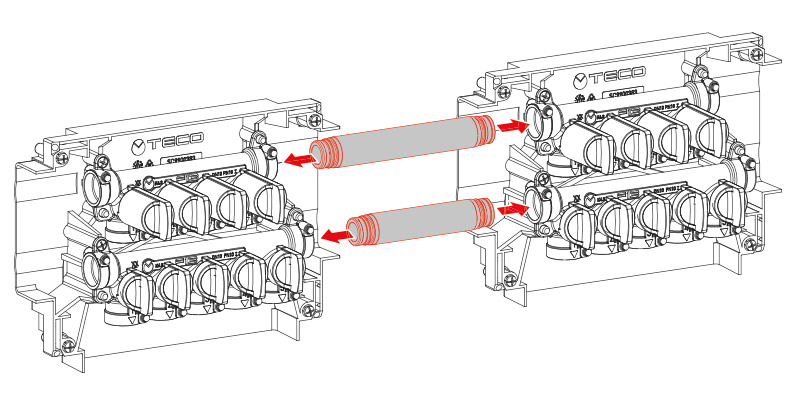 Kit collegamento 2 collettori sanitari Teco